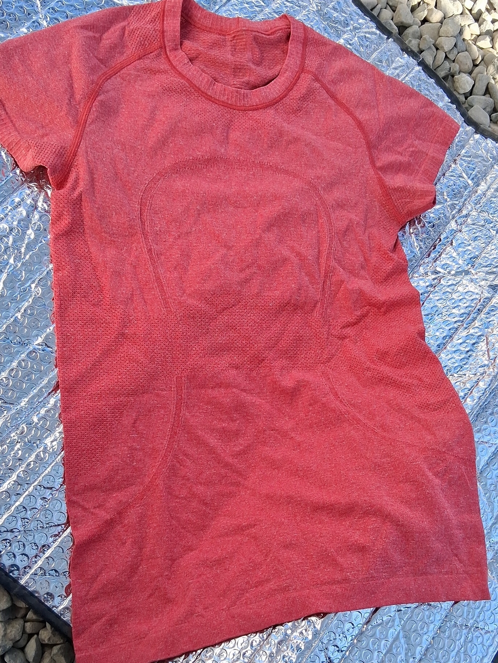 lululemon athletica Coral-Red Short Sleeve Seamless Performance Tee